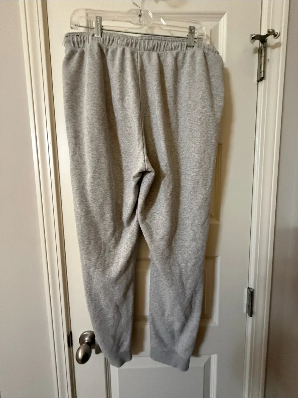 Nike Sportswear Open Hem Gray Sweatpants Fleece Wide Leg Drawstring Size XL